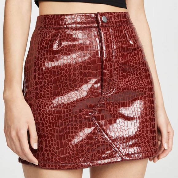 I.AM.GIA Dresses & Skirts - I.AM.GIA Red Croc Mini Skirt
